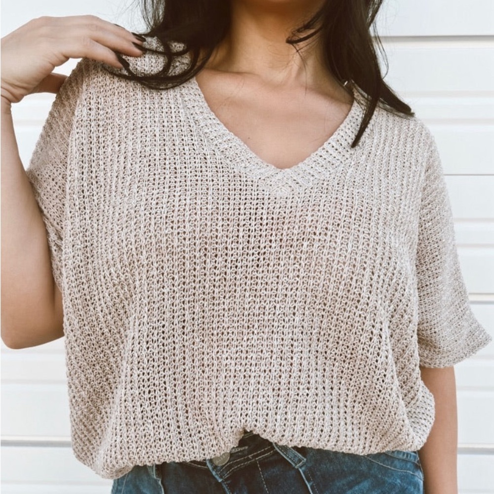 Oversized Crochet Top